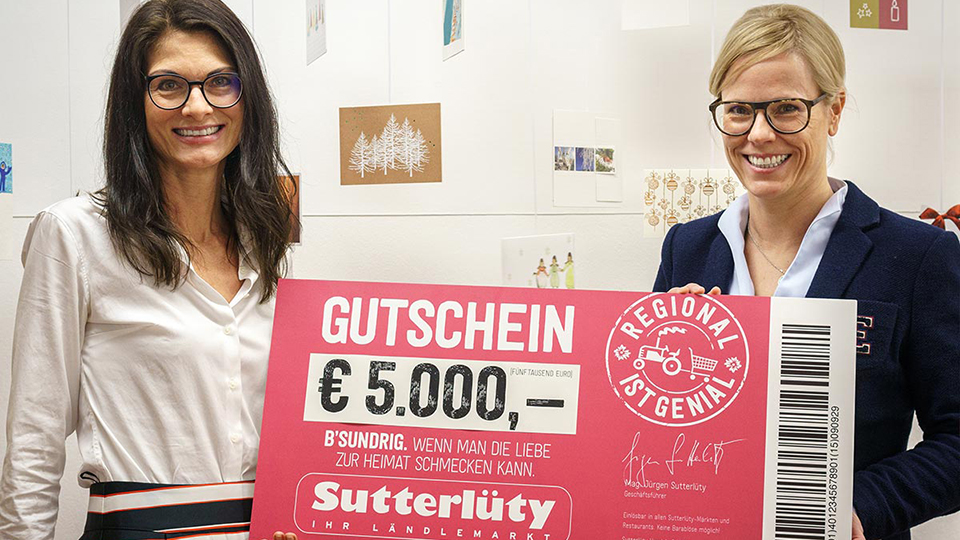 Sutterlüty spendet zu Weihnachten Sutterlüty spendet zu Weihnachten